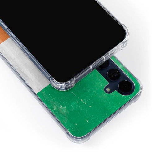 Ireland Flag Distressed Galaxy S24 Clear Case